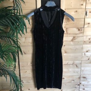 Black velvet dress